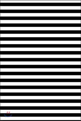 Lizzie Timewarp Notebook (black and white striped)