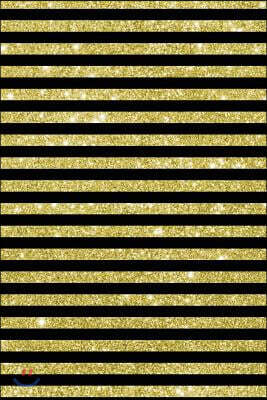 Lizzie Timewarp Notebook (gold and black striped)