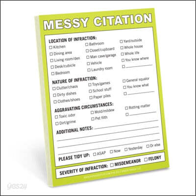 Knock Knock Messy Citation Nifty Note