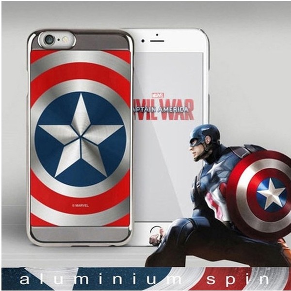 아이폰6플러스 마블 정품 캡틴아메리카 비브라늄 쉴드 미러 케이스