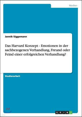 Das Harvard Konzept - Emotionen in der sachbezogenen Verhandlung, Freund oder Feind einer erfolgreichen Verhandlung?