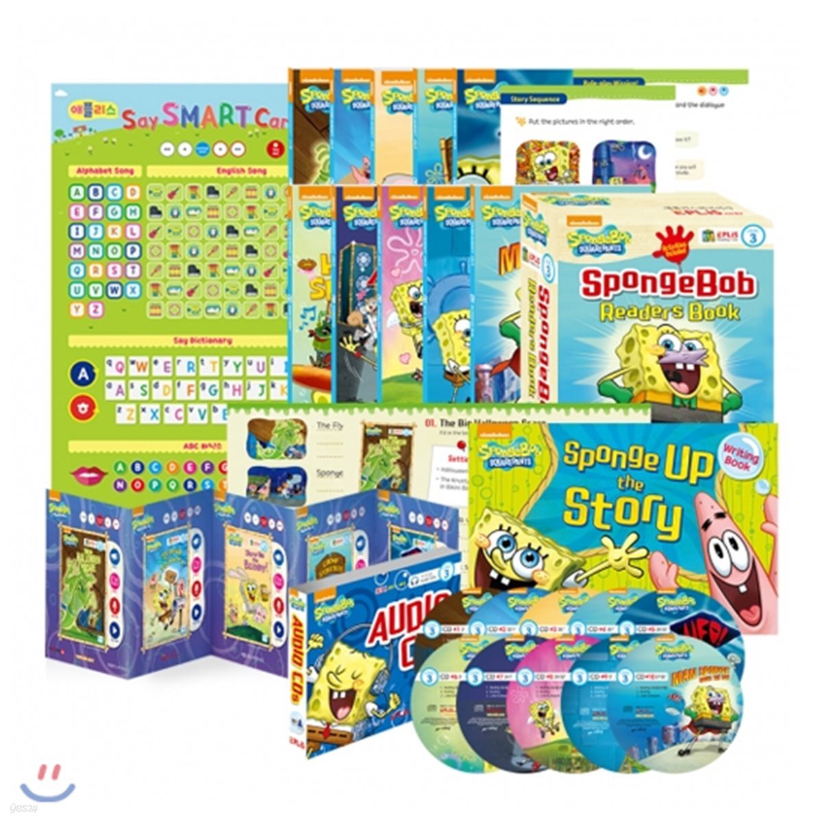 스폰지밥 리더스 10종 A세트 세이펜BOOK Level 3