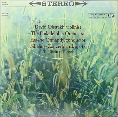 Philadelphia Orchestra,David Oistrakh,Eugene Ormandy,Jean Sibelius — David Oistrakh 시벨리우스: 바이올린 협주곡, 튜오넬라의 백조 - 다비드 오이스트라흐 앨범 커버