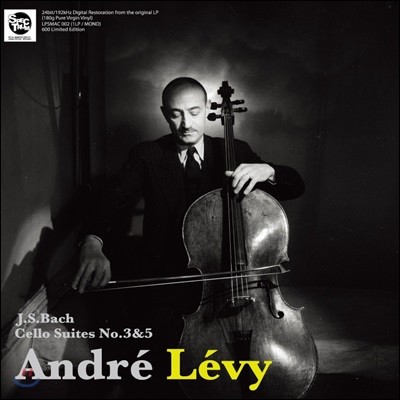 Johann Sebastian Bach,Andre Levy — Andre Levy 앙드레 레비의 바흐: 무반주 첼로 모음곡 2집 - 3번, 5번 (J.S. Bach: Cello Suite Vol.2 - BWV1009 & 1011) 앨범 커버