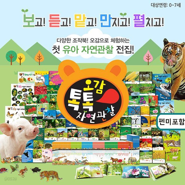 뉴컨셉 오감톡톡자연관찰 펜미포함 91종 / 조작북 조작책 팝업북 토이북 유아전집