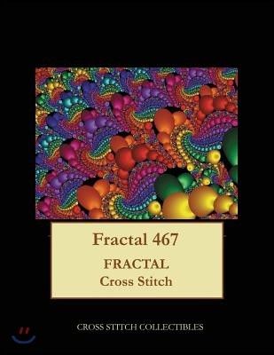 Fractal 467: Fractal cross stitch pattern
