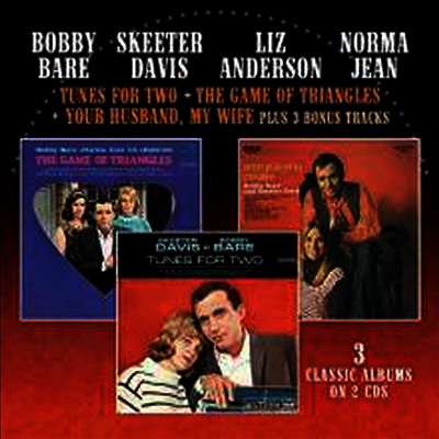 Bobby Bare & Skeeter Davis - Tunes For Two/Game Of Triangles/Your Husband, My Wife (Bonus Tracks)(3 On 2CD)