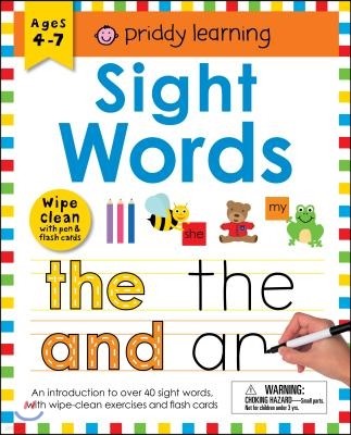 Wipe Clean Workbook: Sight Words (Enclosed Spiral Binding): Ages 4-7; Wipe-Clean with Pen & Flash Cards