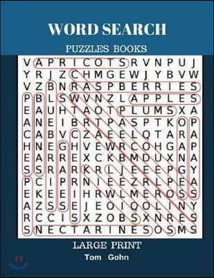 Word Search Puzzles Books Large Print: Find Words 50 Puzzles All Answer Fun Game