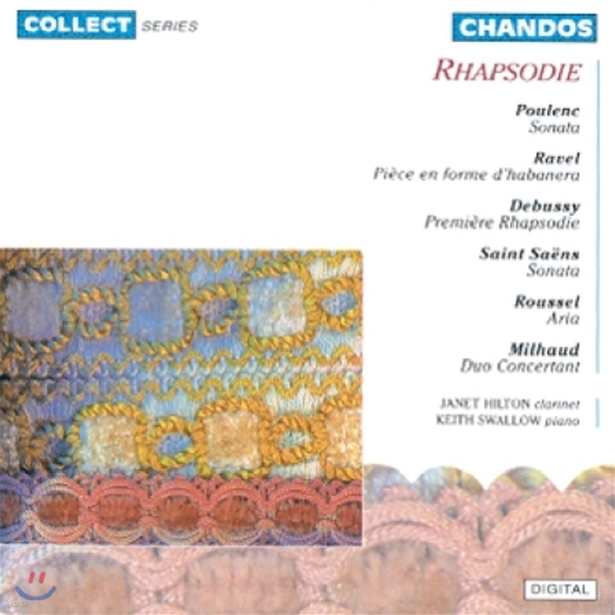 Janet Hilton 광시곡 - 풀랑크 / 라벨 / 드뷔시 / 생상스 / 루셀 / 미요: 클라리넷 작품집 (Rhapsodie - Poulenc / Ravel / Debussy / Saint-Saens / Roussel / Milhaud)