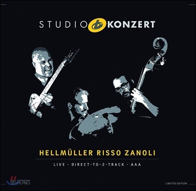 Franz Hellmuller,Stefano Risso,Marco Zanoli,Hellmuller Risso Zanoli — Hellmuller Risso Zanoli - Studio Konzert 헬뮐러 리소 자놀리 트리오 - 스튜디오 콘서트 앨범 커버