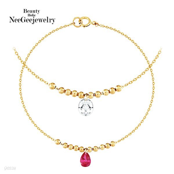 [NeeGee] 14K GOLD 티어스 볼 체인 팔찌