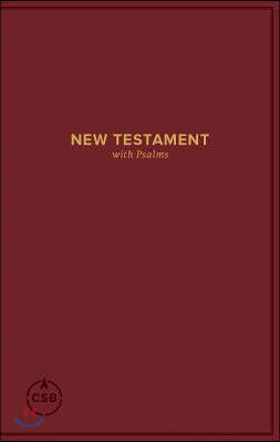 CSB Pocket New Testament with Psalms, Burgundy Trade Paper