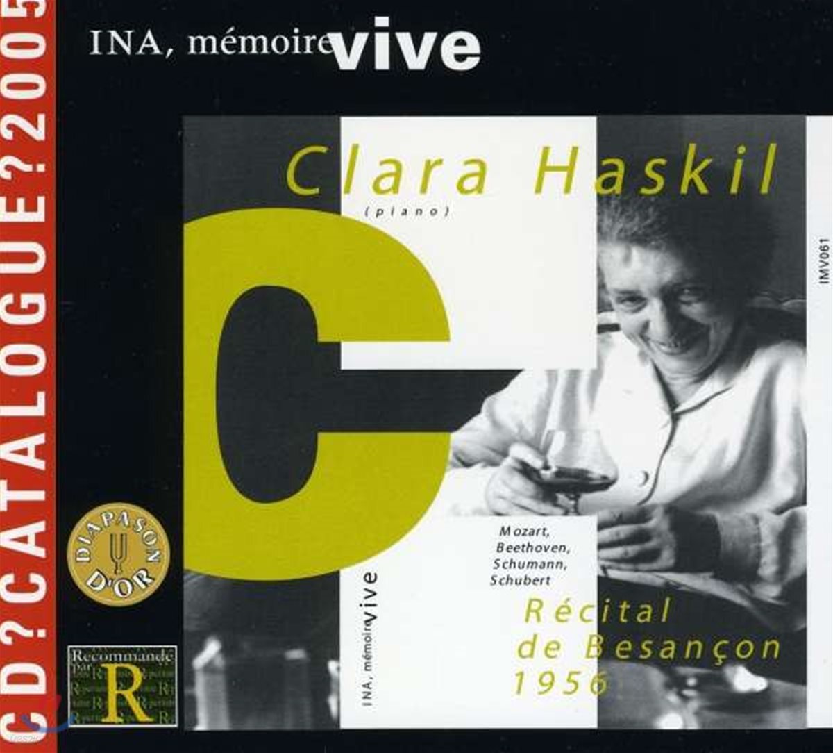 Clara Haskil 클라라 하스킬 - 1656년 브장송 리사이틀: 모차르트 / 베토벤 / 슈만 / 슈베르트 (Recital de Besancon 1956 - Mozart / Beethoven / Schumann / Schubert)