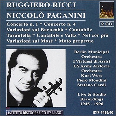 Ruggiero Ricci  ġ ϴ İϴ: ̿ø ְ, ְ, Ÿڶ, ĭŸ  (Paganini: Violin Concertos, Variations, Cantabile, Tarantella)