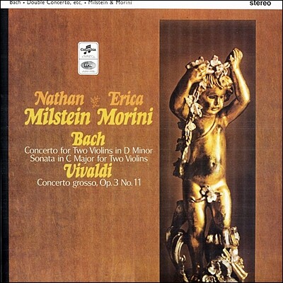 Nathan Milstein,Erica Morini — Nathan Milstein / Erica Morini 바흐: 2대의 바이올린을 위한 협주곡 앨범 커버
