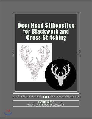 Deer Head Silhouettes for Blackwork and Cross Stitching