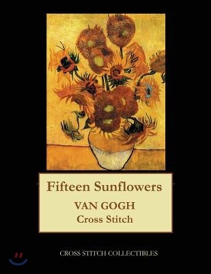 Fifteen Sunflowers: Van Gogh cross stitch pattern