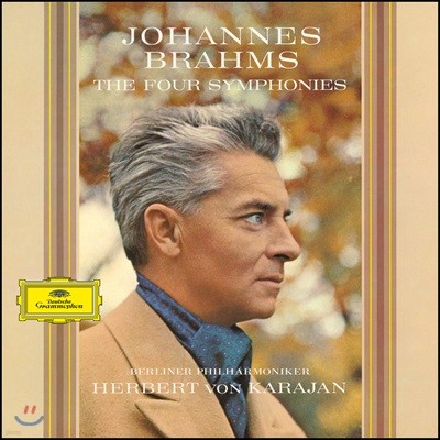 Berliner Philharmoniker,Herbert von Karajan,Johannes Brahms — Herbert von Karajan 브람스: 교향곡 1-4번 [60년대 녹음] 베를린 필하모닉, 헤르베르트 폰 카라얀 앨범 커버