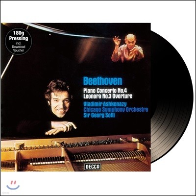 Chicago Symphony Orchestra,Georg Solti,Vladimir Ashkenazy,Ludwig van Beethoven — Vladimir Ashkenazy / Georg Solti 베토벤: 피아노 협주곡 4번, 레오노레 서곡 앨범 커버
