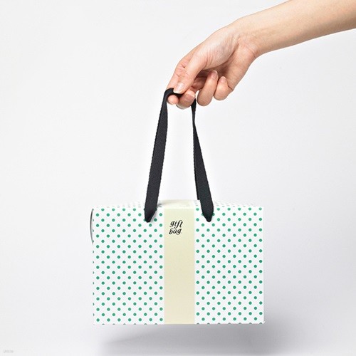 PLUSBOX GIFT BAG (Green Polka Dot-Small)