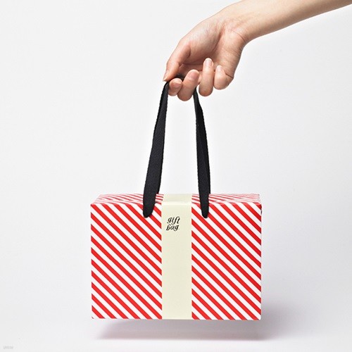 PLUSBOX GIFT BAG (Red stripes-Small)