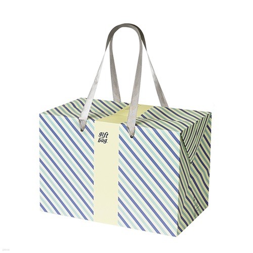 PLUSBOX GIFT BAG (Purple & Emerald Stripes)