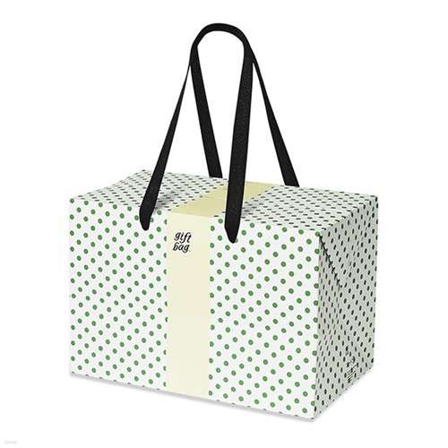 PLUSBOX GIFT BAG (Green Polka Dot)