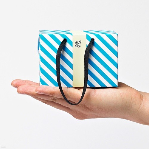 PLUSBOX GIFT BAG (Blue Stripes-Mini)