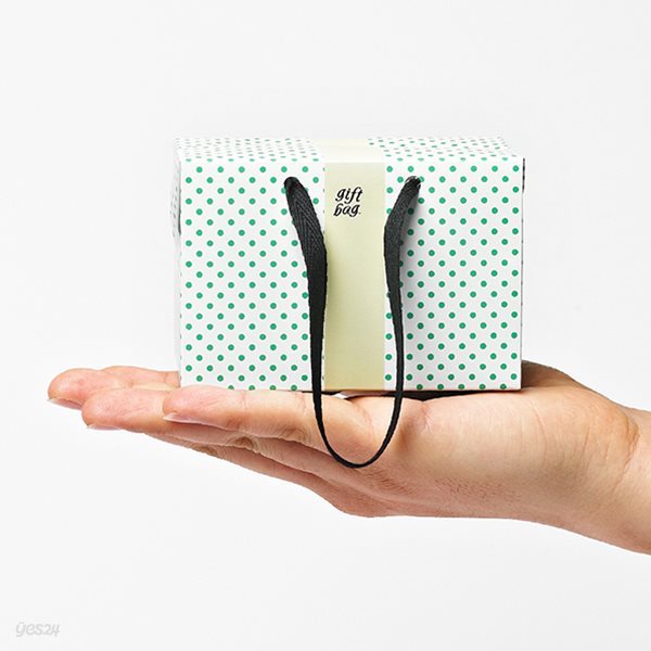 PLUSBOX GIFT BAG (Green Polka Dot-Mini)