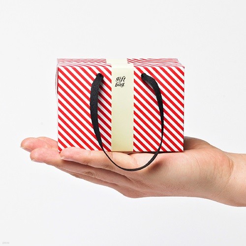 PLUSBOX GIFT BAG (Red stripes-mini)