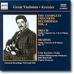 Fritz Kreisler  ũ̽ ְ ڵ  4 -  /  (The Complete Concerto Recording Vol.4 - Bruch / Brahms)