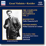 Fritz Kreisler  ũ̽ ְ ڵ  5 - 亥 / ൨ (The Complete Concerto Recording Vol.5 - Beethoven / Mendelssohn)