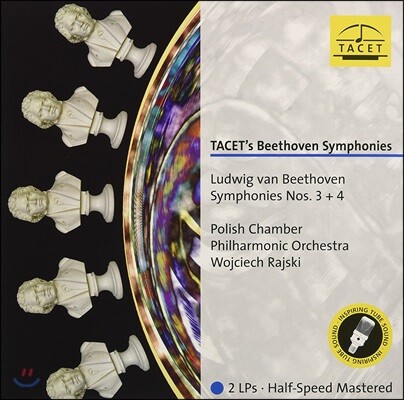 Ludwig van Beethoven,Wojciech Rajski,Polish Chamber Philharmonic Orchestra — Wojciech Rajski 베토벤: 교향곡 3번 '영웅', 4번 - 폴란드 챔버 필하모닉, 보이체크 라이스키 (Tacet's Beethoven Symphonies Op.55 'Eroica', Op.60) 앨범 커버