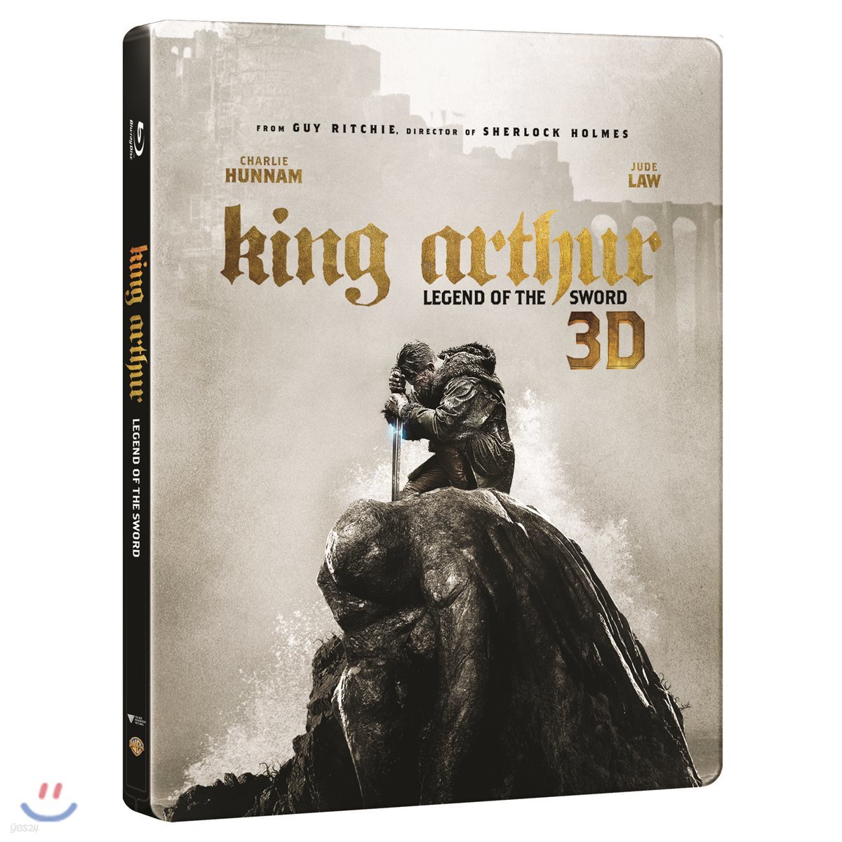 킹 아서:제왕의 검 (2Disc 2D+3D 스틸북 한정수량) : 블루레이