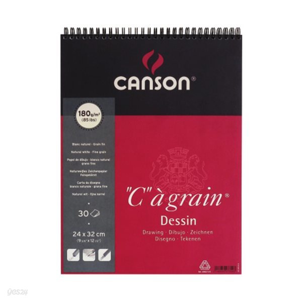 [Canson] 뎃생 켄트지 스프링패드 180g A4