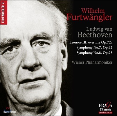 Wilhelm Furtwangler 베토벤: 레오노레 서곡 3번, 교향곡 7 & 8번 - 빌헬름 푸르트뱅글러, 빈 필하모닉 (Beethoven: Leonore Op.72a, Symphonies Op.92 & Op93)