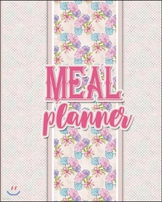 Meal Planner: Meal Planning and Grocery List Workbook - Hydrangea Cover