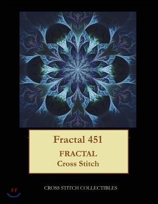 Fractal 451: Fractal cross stitch pattern