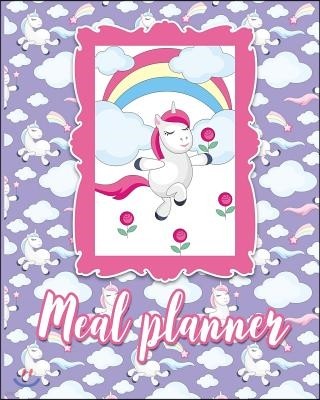 Meal Planner: Meal Planning Book, Meal Planner and Shopping List - Cute Unicorns Cover