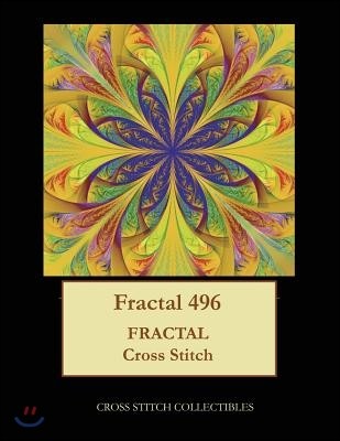 Fractal 496: Fractal cross stitch pattern