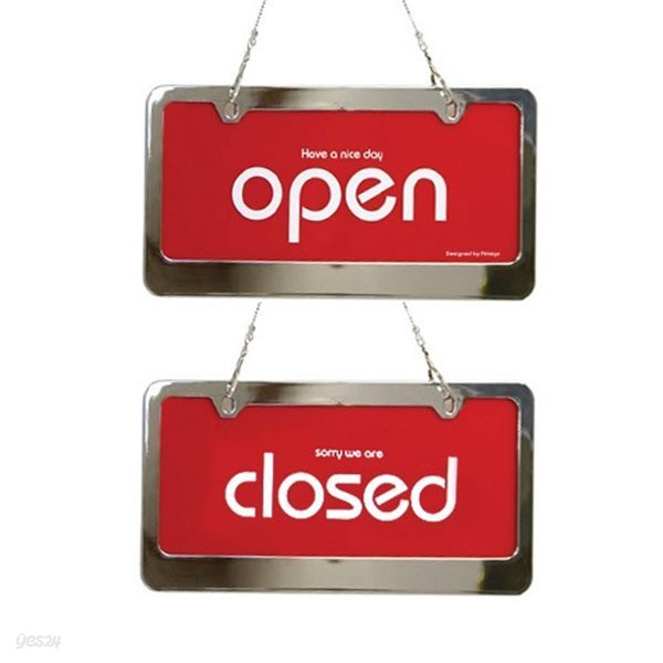 [아트사인] OPEN CLOSED 스텐 빨강 code 7803