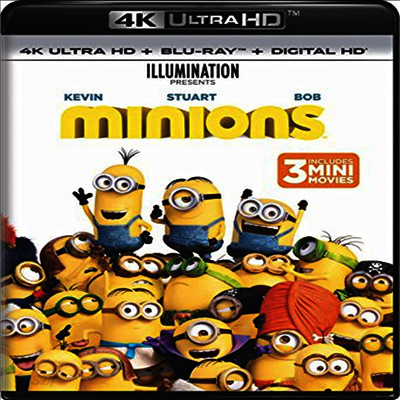 Minions (미니언즈) (2015) (한글무자막)(4K Ultra HD + Blu-ray + Digital HD)