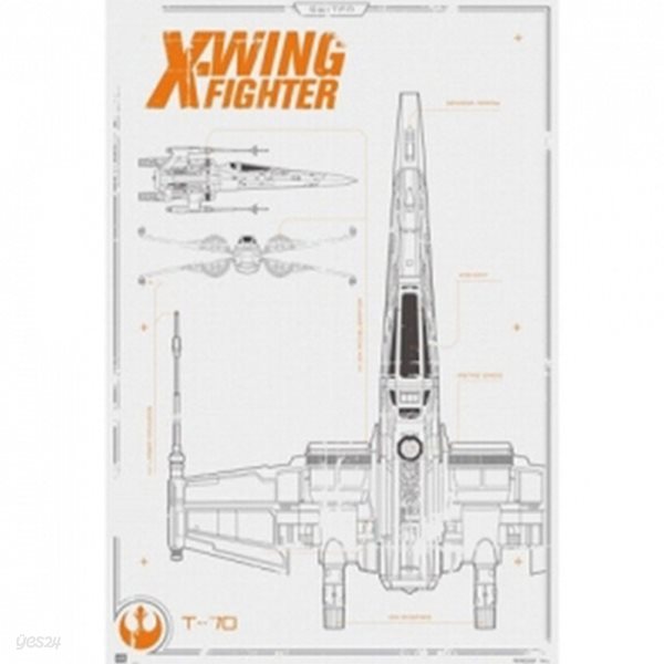 [천유] 스타워즈 스타워즈 깨어난포스 X Wing Fighter 포스터 160378