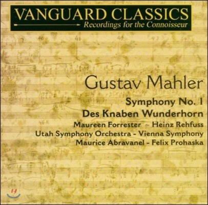 Maurice Abravanel :  1,  ' ̻ Ǹ' -  , 𸮽 ƺٳ, 縯 Ͻī (Mahler: Symphony No.1, Lieder 'Des Knaben Wunderhorn')
