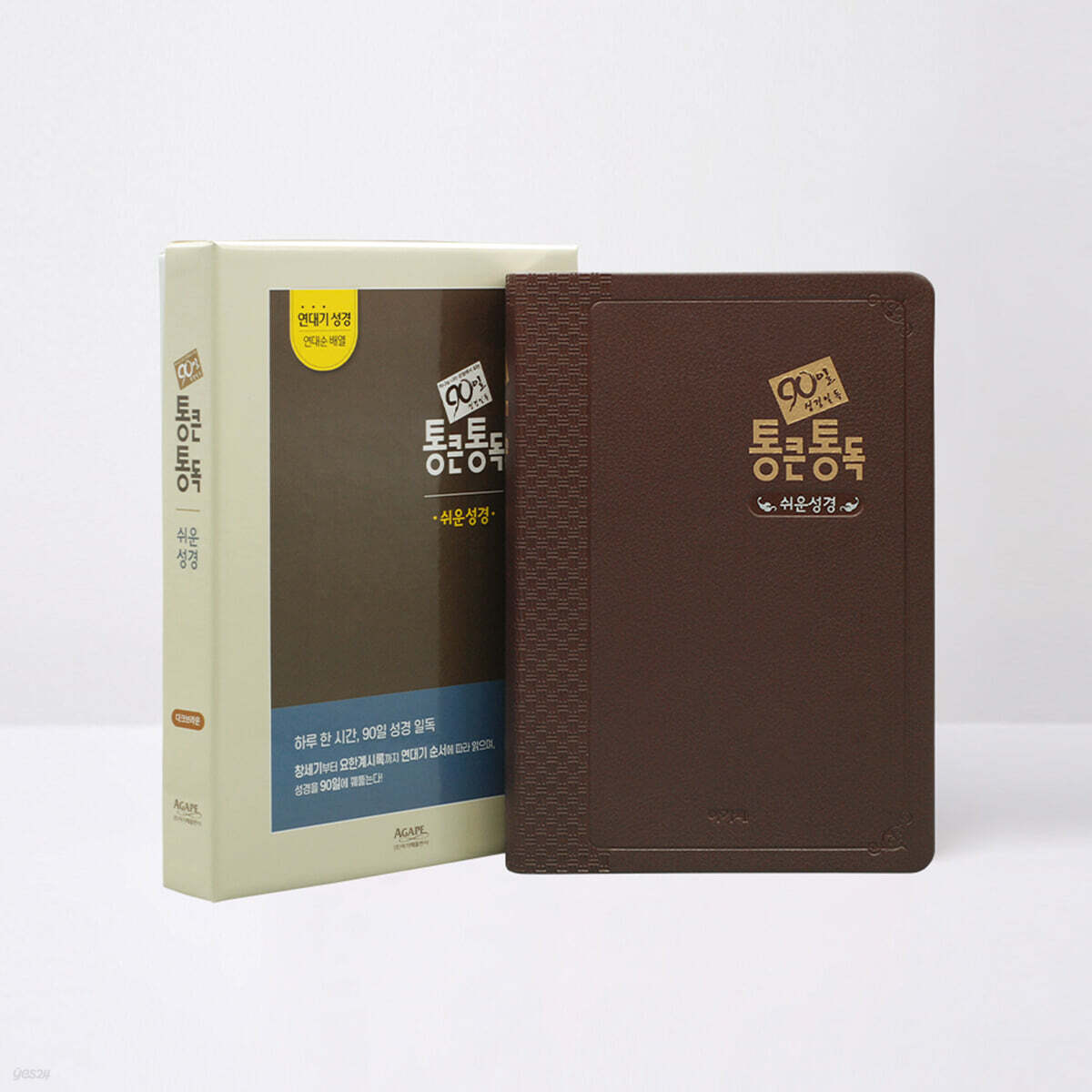 90일 통큰통독 쉬운성경판 (대/단본/무지퍼/색인/다크브라운)