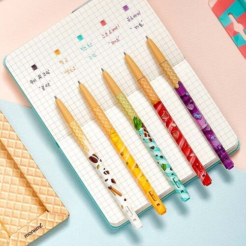 모나미 153 아이스크림 5종 세트 (0.5mm)