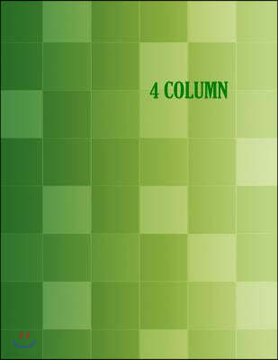 4 Column: Columnar Ruled Ledger, 8.5x11 Inches, 80 Pages