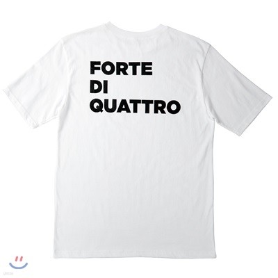 포르테 디 콰트로 머천다이즈 - 티셔츠 [화이트/ M사이즈] (Forte Di Quattro - FDQ Logo T-Shirt White M)