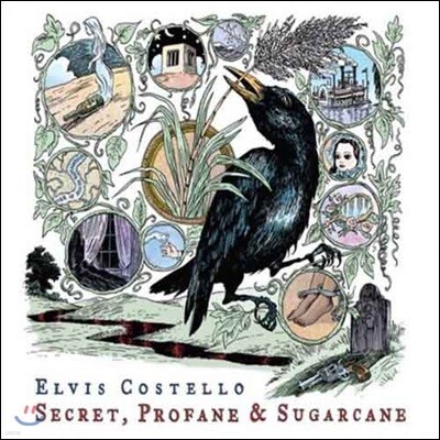 Elvis Costello,Emmylou Harris,Stuart Duncan,T Bone Burnett — Elvis Costello (엘비스 코스텔로) - Secret, Profane & Sugarcane 앨범 커버